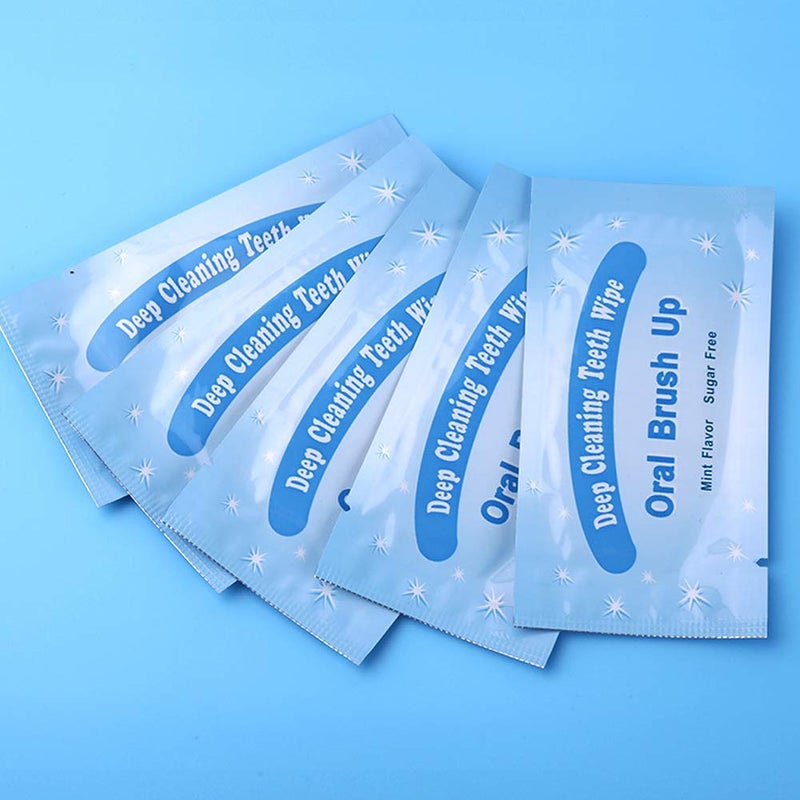 UNIQUE2U 100pcs Disposable Textured Deep Cleaning Teeth Wipes Finger Brush Oral Brush Clean Wipes - Image 3